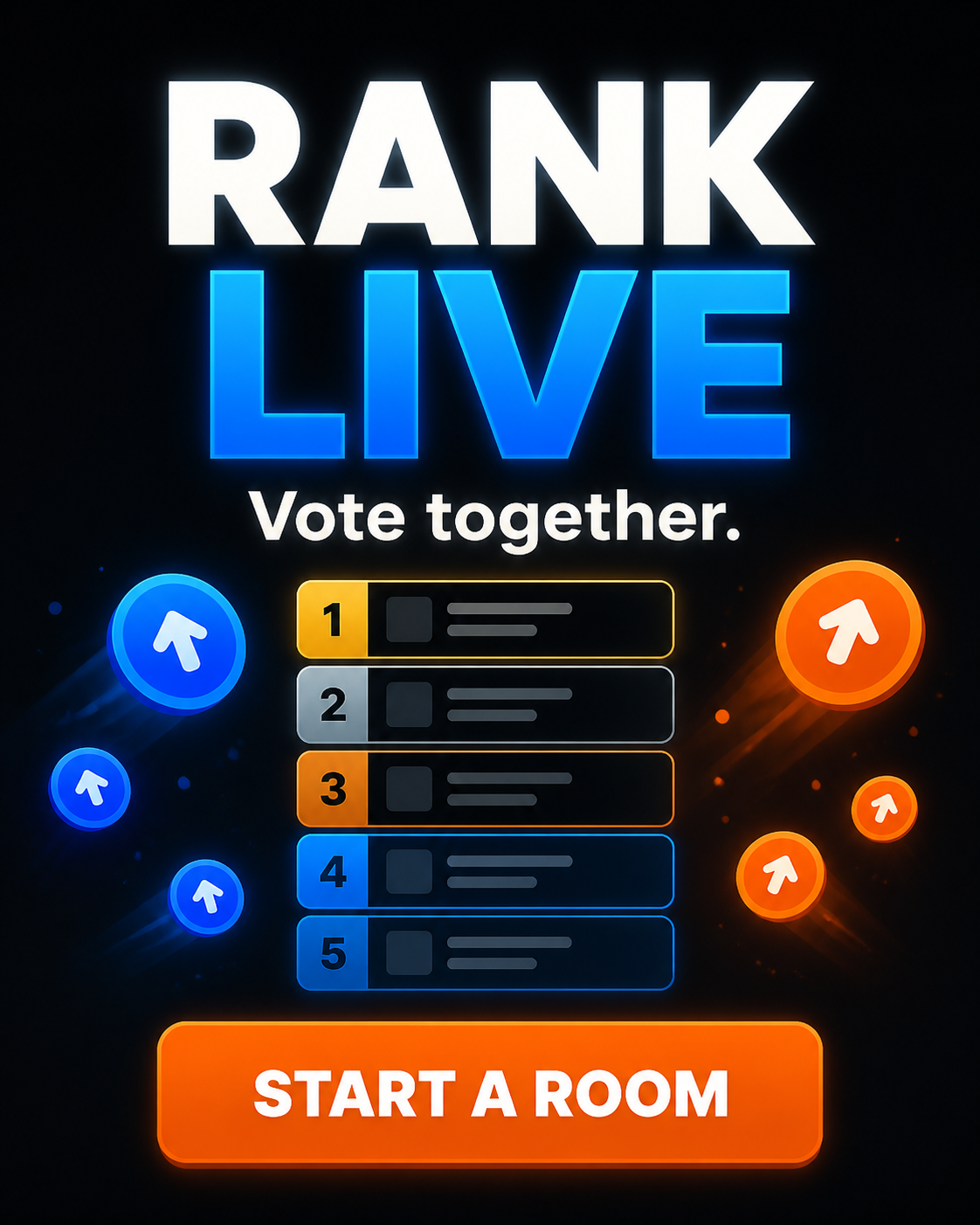 Rank live and vote together.